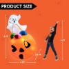 imageJoiedomi 5 FT Tall Halloween Inflatables Outdoor Decorations Inflatable Cute Ghost Halloween Decor Outdoor Blow Up Ghost Lift Pumpkin Candy Bag with Buildin LEDs for Yard DecorationsGhost with Pumpkin Candy Bag