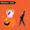 imageJoiedomi 5 FT Tall Halloween Inflatables Outdoor Decorations Inflatable Cute Ghost Halloween Decor Outdoor Blow Up Ghost Lift Pumpkin Candy Bag with Buildin LEDs for Yard DecorationsGhost with Pumpkin
