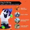 imageJoiedomi 5 FT Tall Halloween Inflatables Outdoor Decorations Inflatable Cute Ghost Halloween Decor Outdoor Blow Up Ghost Lift Pumpkin Candy Bag with Buildin LEDs for Yard DecorationsGhost with Candy