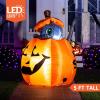 imageJoiedomi 5ft Tall Halloween Animated Inflatables Outdoor Decorations Inflatable Ghost on Pumpkin with LEDs Cute Blow Up Pumpkin Ghost Decor for Outside Yard Outdoor Lawn Garden Party DecorationCat