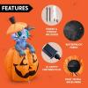 imageJoiedomi 5ft Tall Halloween Animated Inflatables Outdoor Decorations Inflatable Ghost on Pumpkin with LEDs Cute Blow Up Pumpkin Ghost Decor for Outside Yard Outdoor Lawn Garden Party DecorationCat