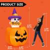 imageJoiedomi 5ft Tall Halloween Animated Inflatables Outdoor Decorations Inflatable Ghost on Pumpkin with LEDs Cute Blow Up Pumpkin Ghost Decor for Outside Yard Outdoor Lawn Garden Party DecorationGhost