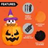 imageJoiedomi 5ft Tall Halloween Animated Inflatables Outdoor Decorations Inflatable Ghost on Pumpkin with LEDs Cute Blow Up Pumpkin Ghost Decor for Outside Yard Outdoor Lawn Garden Party DecorationGhost