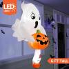 imageJoiedomi 6 FT Halloween Inflatable Ghost ampamp Pumpkin Outdoor Blow Up Window Decor with LED Lights Cute Halloween Yard Decoration