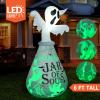 imageJoiedomi 6 FT Halloween Inflatable Outdoor Decoration Ghost Inflatable Halloween Decor Outdoor Blow Up Ghost in The Jar with Green Projecting LED for Halloween Yard Decoration