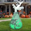 imageJoiedomi 6 FT Halloween Inflatable Outdoor Decoration Ghost Inflatable Halloween Decor Outdoor Blow Up Ghost in The Jar with Green Projecting LED for Halloween Yard Decoration