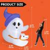imageJoiedomi 6 FT Halloween Inflatables Outdoor Decoration Cute White Inflatable Ghost Walking Dog Decor with LED Light Ghost Blow Up Yard Decoration for Halloween Outdoor Garden Lawn Yard and Party