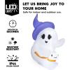 imageJoiedomi 6 FT Halloween Inflatables Outdoor Decoration Cute White Inflatable Ghost Walking Dog Decor with LED Light Ghost Blow Up Yard Decoration for Halloween Outdoor Garden Lawn Yard and Party
