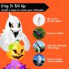 imageJoiedomi 6 FT Halloween Inflatables Outdoor Decorations Blow Up Ghost Inflatable Decor Inflatable Ghost with Builtin LEDs for Halloween Window Decorations