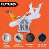 imageJoiedomi 6 FT Long Animated Halloween Inflatable Outdoor Decoration Ghost Inflatable Halloween Decor Outdoor Blow Up Ghost Playing Seesaw for Yard Decoration Outside Decor