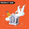 imageJoiedomi 6 FT Long Animated Halloween Inflatable Outdoor Decoration Ghost Inflatable Halloween Decor Outdoor Blow Up Ghost Playing Seesaw for Yard Decoration Outside Decor