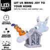 imageJoiedomi 6 FT Long Animated Halloween Inflatable Outdoor Decoration Ghost Inflatable Halloween Decor Outdoor Blow Up Ghost Playing Seesaw for Yard Decoration Outside Decor