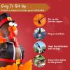 imageJoiedomi 6 FT Thanksgiving Inflatable Turkey Decorations LED Light Up Turkey with Pilgrim Hat Blow Up Decor for Thanksgiving Outdoor Decorations Halloween Inflatable for Yard GardenTurkey with Pilgrim Hat