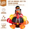 imageJoiedomi 6 FT Thanksgiving Inflatable Turkey Decorations LED Light Up Turkey with Pilgrim Hat Blow Up Decor for Thanksgiving Outdoor Decorations Halloween Inflatable for Yard GardenTurkey with Pilgrim Hat