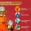 imageJoiedomi 6 FT Thanksgiving Inflatable Turkey Decorations LED Light Up Turkey with Pilgrim Hat Blow Up Decor for Thanksgiving Outdoor Decorations Halloween Inflatable for Yard GardenStacking Pumpkin Turkey