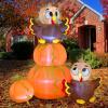 imageJoiedomi 6 FT Thanksgiving Inflatable Turkey Decorations LED Light Up Turkey with Pilgrim Hat Blow Up Decor for Thanksgiving Outdoor Decorations Halloween Inflatable for Yard GardenStacking Pumpkin Turkey