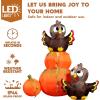 imageJoiedomi 6 FT Thanksgiving Inflatable Turkey Decorations LED Light Up Turkey with Pilgrim Hat Blow Up Decor for Thanksgiving Outdoor Decorations Halloween Inflatable for Yard GardenStacking Pumpkin Turkey