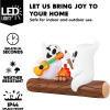 imageJoiedomi 6ft Long Halloween Inflatable Ghost Outdoor Decoration Cute Blow Up Ghost Roasts Cotton Candy Over Campfire with LED Halloween Blow Up Yard Decoration for Holiday Party Garden Lawn Decor