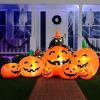 imageJoiedomi 7 FT Long Halloween Inflatables Pumpkin Outdoor Decorations 7 Pumpkins Outside Decoration with Witchs Cat with Buildin LEDs Blow Up Inflatables for Party Yard Lawn Garden Decor