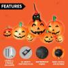 imageJoiedomi 7 FT Long Halloween Inflatables Pumpkin Outdoor Decorations 7 Pumpkins Outside Decoration with Witchs Cat with Buildin LEDs Blow Up Inflatables for Party Yard Lawn Garden Decor