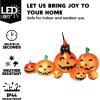 imageJoiedomi 7 FT Long Halloween Inflatables Pumpkin Outdoor Decorations 7 Pumpkins Outside Decoration with Witchs Cat with Buildin LEDs Blow Up Inflatables for Party Yard Lawn Garden Decor