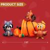 imageJoiedomi 7 FT Long Inflatable Woodland Animals with Cornucopia with Buildin LEDs Blow Up Inflatables for Thanksgiving Party Indoor Outdoor Yard Garden Lawn Fall Decorations