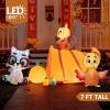 imageJoiedomi 7 FT Long Inflatable Woodland Animals with Cornucopia with Buildin LEDs Blow Up Inflatables for Thanksgiving Party Indoor Outdoor Yard Garden Lawn Fall Decorations