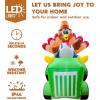 imageJoiedomi 8 FT Thanksgiving Inflatable Turkey Driving Car Decoration with Builtin LEDs Blow Up Inflatables for Thanksgiving Party Indoor Outdoor Yard Garden and Lawn Fall