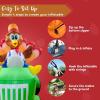 imageJoiedomi 8 FT Thanksgiving Inflatable Turkey Driving Car Decoration with Builtin LEDs Blow Up Inflatables for Thanksgiving Party Indoor Outdoor Yard Garden and Lawn Fall