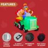 imageJoiedomi 8 FT Thanksgiving Inflatable Turkey Driving Car Decoration with Builtin LEDs Blow Up Inflatables for Thanksgiving Party Indoor Outdoor Yard Garden and Lawn Fall