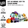 imageJoiedomi 8 ft Long Halloween Inflatable Three Characters and Pumpkin Patch Outdoor Decoration Blow Up Inflatables Witch Ghost Skeleton Yard Decorations with LEDs for Party Yard Lawn Garden DecorPumpkin Vampire