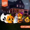 imageJoiedomi 8 ft Long Halloween Inflatable Three Characters and Pumpkin Patch Outdoor Decoration Blow Up Inflatables Witch Ghost Skeleton Yard Decorations with LEDs for Party Yard Lawn Garden DecorPumpkin Cat