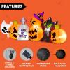 imageJoiedomi 8 ft Long Halloween Inflatable Three Characters and Pumpkin Patch Outdoor Decoration Blow Up Inflatables Witch Ghost Skeleton Yard Decorations with LEDs for Party Yard Lawn Garden DecorPumpkin Cat
