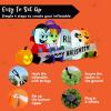 imageJoiedomi 8 ft Long Halloween Inflatable Three Characters and Pumpkin Patch Outdoor Decoration Blow Up Inflatables Witch Ghost Skeleton Yard Decorations with LEDs for Party Yard Lawn Garden DecorPumpkin Vampire