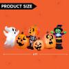 imageJoiedomi 8 ft Long Halloween Inflatable Three Characters and Pumpkin Patch Outdoor Decoration Blow Up Inflatables Witch Ghost Skeleton Yard Decorations with LEDs for Party Yard Lawn Garden DecorPumpkin Ghost
