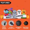 imageJoiedomi 8 ft Long Halloween Inflatable Three Characters and Pumpkin Patch Outdoor Decoration Blow Up Inflatables Witch Ghost Skeleton Yard Decorations with LEDs for Party Yard Lawn Garden DecorPumpkin Vampire