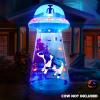 imageJoiedomi 9 FT Tall Halloween Inflatable UFO Outdoor Decorations Halloween Blow Ups UFO Alien Decor for Yard Decoration with LEDs for Lawn Garden Party DecorAnimated Lights