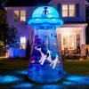 imageJoiedomi 9 FT Tall Halloween Inflatable UFO Outdoor Decorations Halloween Blow Ups UFO Alien Decor for Yard Decoration with LEDs for Lawn Garden Party DecorBlue Lights