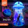 imageJoiedomi 9 FT Tall Halloween Inflatable UFO Outdoor Decorations Halloween Blow Ups UFO Alien Decor for Yard Decoration with LEDs for Lawn Garden Party DecorAnimated Lights
