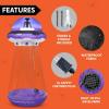 imageJoiedomi 9 FT Tall Halloween Inflatable UFO Outdoor Decorations Halloween Blow Ups UFO Alien Decor for Yard Decoration with LEDs for Lawn Garden Party DecorPurple Lights