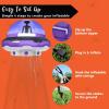 imageJoiedomi 9 FT Tall Halloween Inflatable UFO Outdoor Decorations Halloween Blow Ups UFO Alien Decor for Yard Decoration with LEDs for Lawn Garden Party DecorPurple Lights