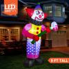 imageJoiedomi 9 FT Tall Halloween Inflatables Outdoor Decoration Blow Up Yard Decorations Giant Inflatable Clown with Hammer with LEDs for Scary Halloween Decor