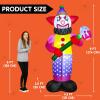 imageJoiedomi 9 FT Tall Halloween Inflatables Outdoor Decoration Blow Up Yard Decorations Giant Inflatable Clown with Hammer with LEDs for Scary Halloween Decor