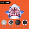 imageJoiedomi Animated Halloween Inflatable Outdoor Decorations Trunk or Treat Car Decorations Blow Ups Animated Dinosaur with LEDs for Halloween Yard DecorationShark