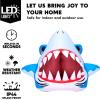 imageJoiedomi Animated Halloween Inflatable Outdoor Decorations Trunk or Treat Car Decorations Blow Ups Animated Dinosaur with LEDs for Halloween Yard DecorationShark