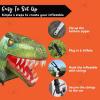 imageJoiedomi Animated Halloween Inflatable Outdoor Decorations Trunk or Treat Car Decorations Blow Ups Animated Dinosaur with LEDs for Halloween Yard DecorationDinosaur