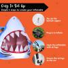imageJoiedomi Animated Halloween Inflatable Outdoor Decorations Trunk or Treat Car Decorations Blow Ups Animated Dinosaur with LEDs for Halloween Yard DecorationShark