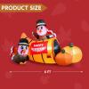 imageJoiedomi Thanksgiving Inflatable Decoration 6 FT Long Turkey Cornucopia Inflatable with Builtin LEDs for Thanksgiving Party Indoor Outdoor Yard Garden Lawn Fall DecorTurkey with Pumpkin