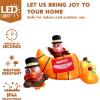 imageJoiedomi Thanksgiving Inflatable Decoration 6 FT Long Turkey Cornucopia Inflatable with Builtin LEDs for Thanksgiving Party Indoor Outdoor Yard Garden Lawn Fall DecorTurkey with Pumpkin
