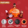 imageJoiedomi Thanksgiving Inflatable Decoration 6 FT Long Turkey Cornucopia Inflatable with Builtin LEDs for Thanksgiving Party Indoor Outdoor Yard Garden Lawn Fall DecorRacoon and Squirrel with pumpkin